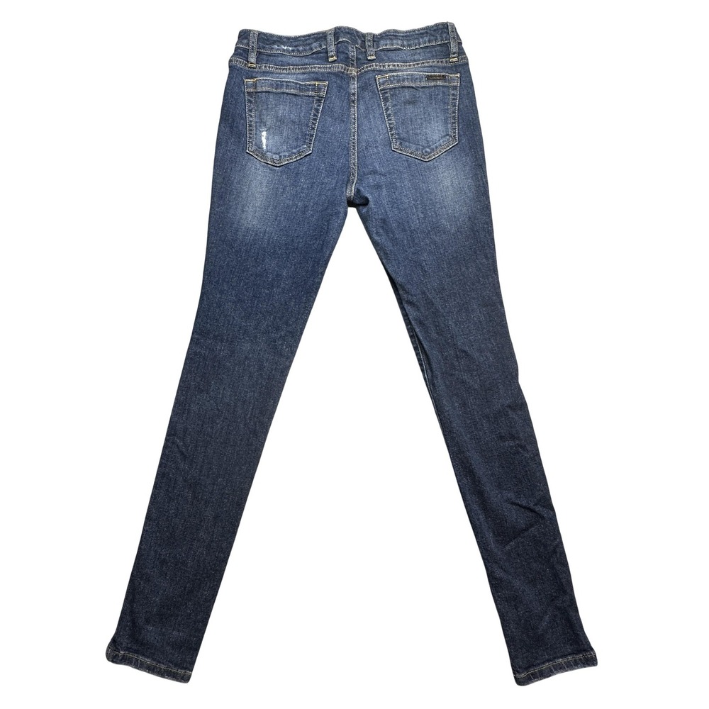 Kenneth Cole New York Jeans Womens 29 Blue Skinny Stretch Denim‎ Distressed